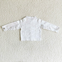 Load image into Gallery viewer, Baby girls white tassel white denim jackets
