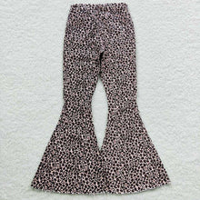 Load image into Gallery viewer, Adult Women Leopard denim bell pants Jeans
