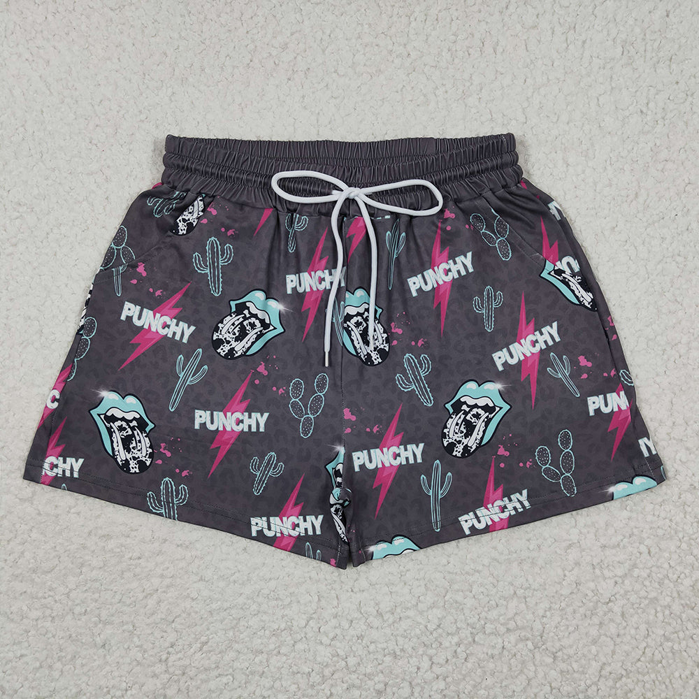 Adult Women Summer Grey Western Shorts