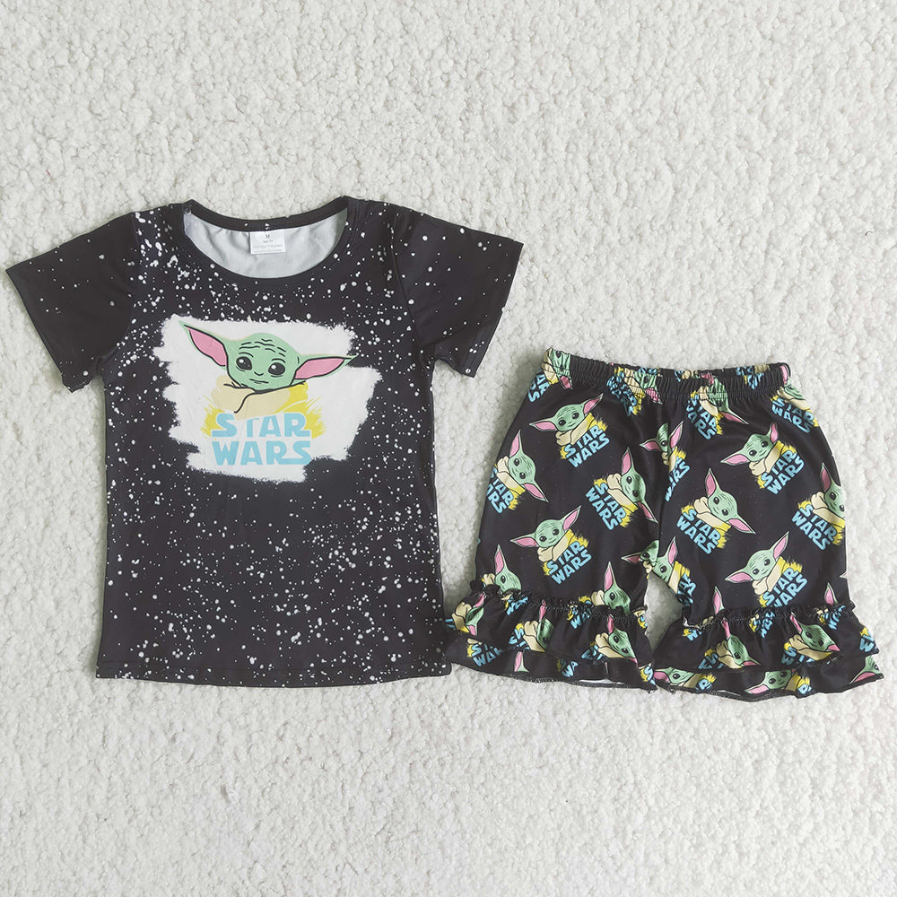 Black star ruffles Shorts sets
